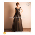 Elegantes reizvolles schwarzes Spitze-Entwurfs-Maxi Kleid Preto Vestido de Noite elegantes Abend-Kleid